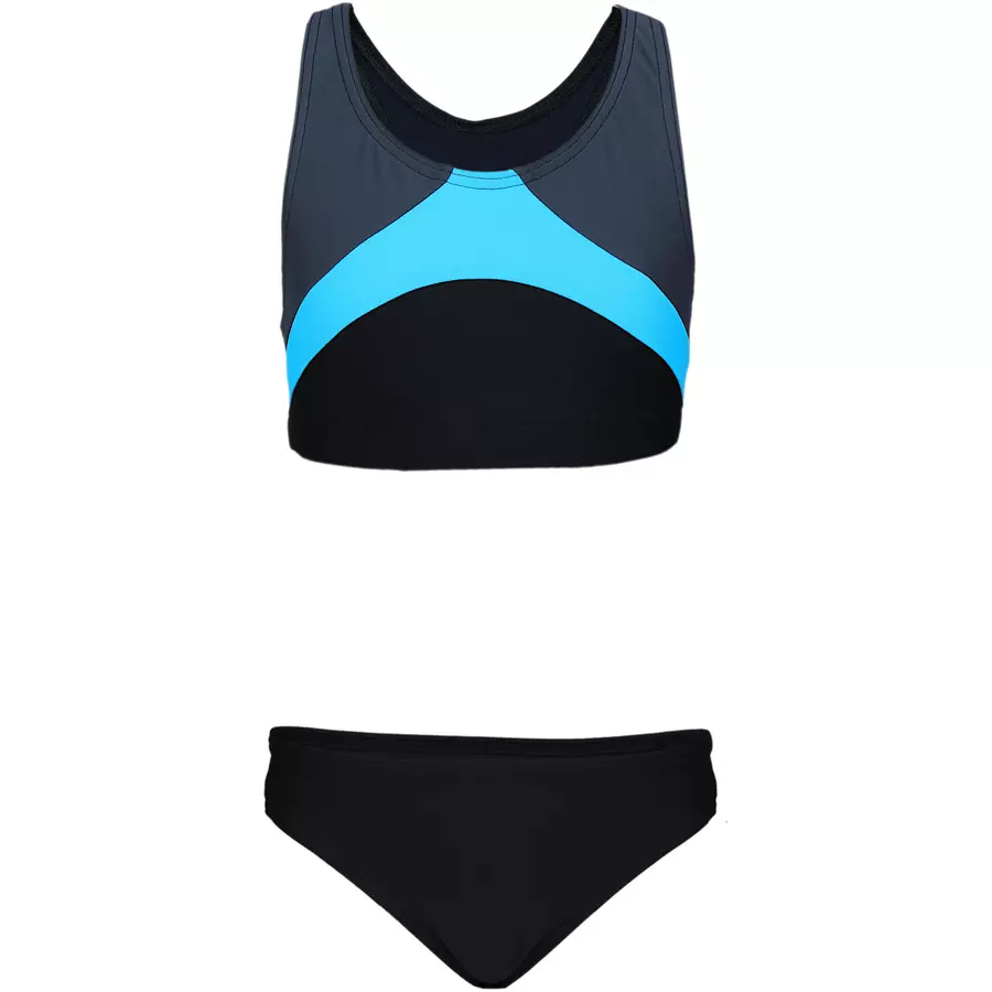 Aquarti Mädchen Sport Bikini Racerback Bustier & Bikinislip blau