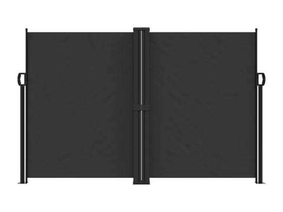 Auvent latéral rétractable Noir 160x1200 cm