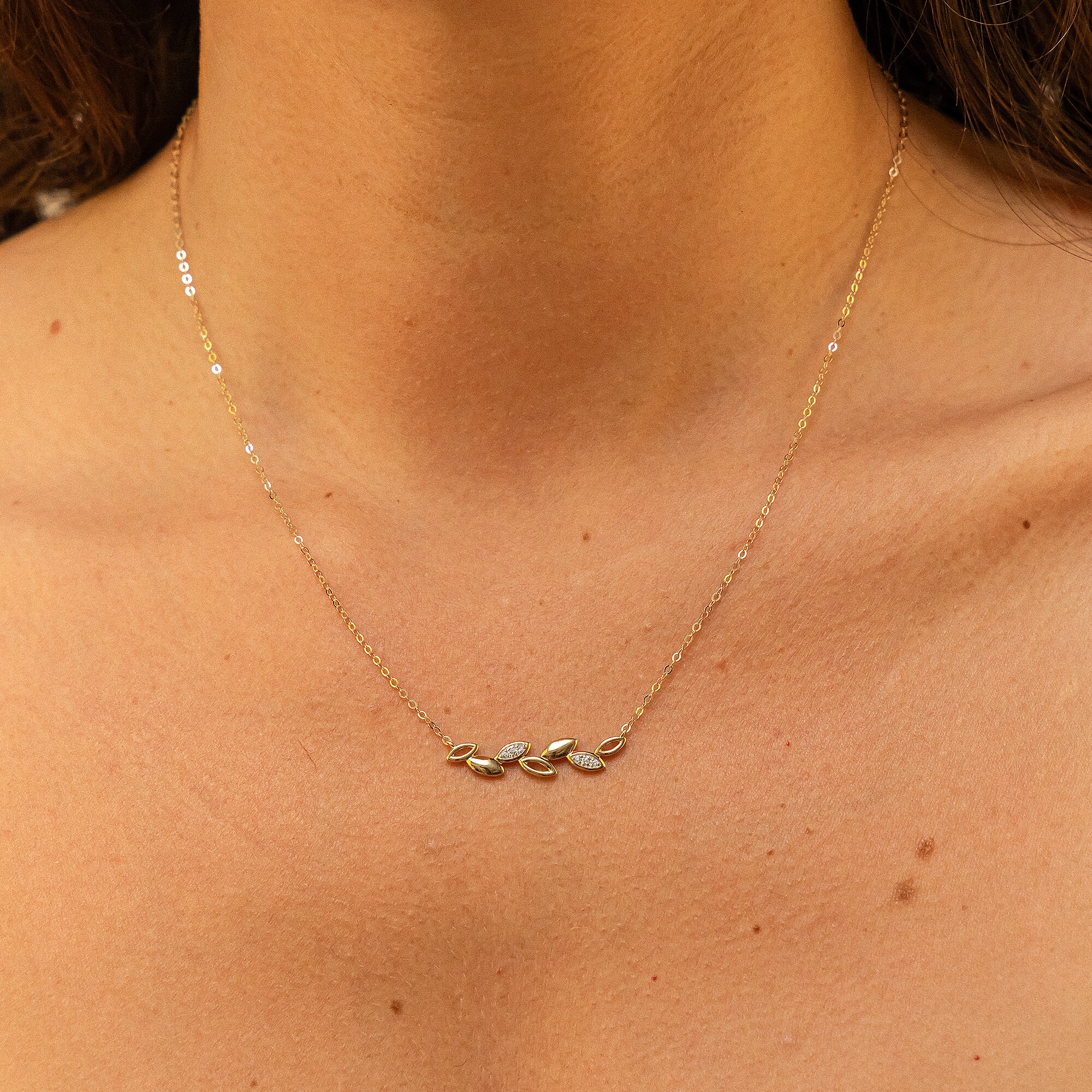 Fascination by Ellen K. Halskette 375 Gold mit 6x Zirkonia weiß