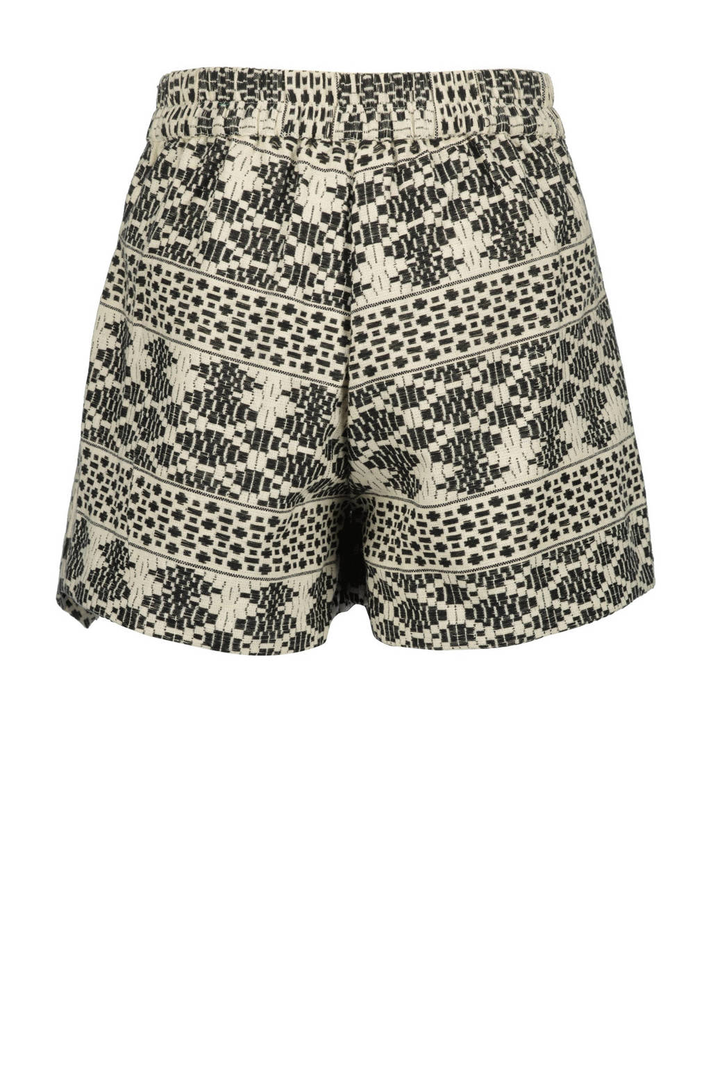 Vingino skort Randra met all over print beige/zwart