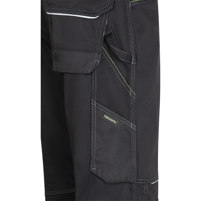 Portwest Urban werkbroek met kniezakken + gratis kniestukken 56 zwart