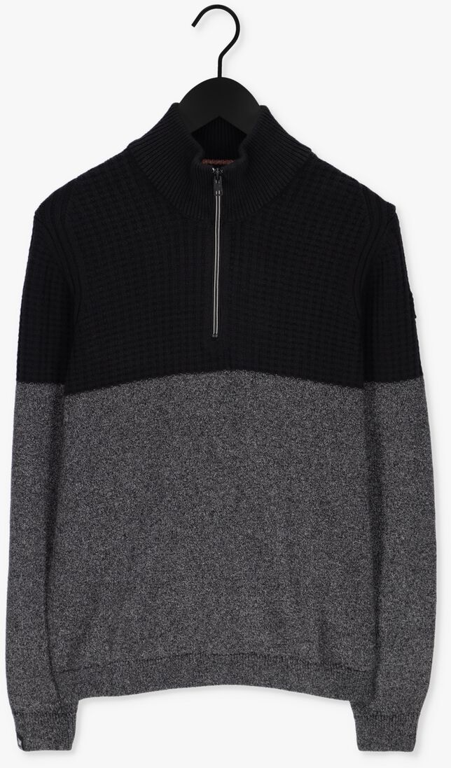 VANGUARD zwarte vanguard trui half zip collar cotton grindle