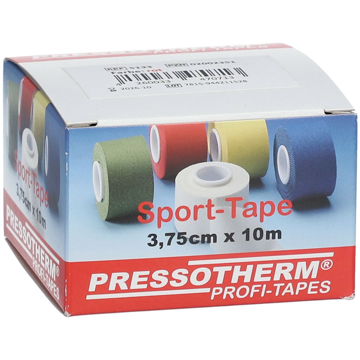 Pressotherm® Sport-Tape 3,8 cm x 10 m rot
