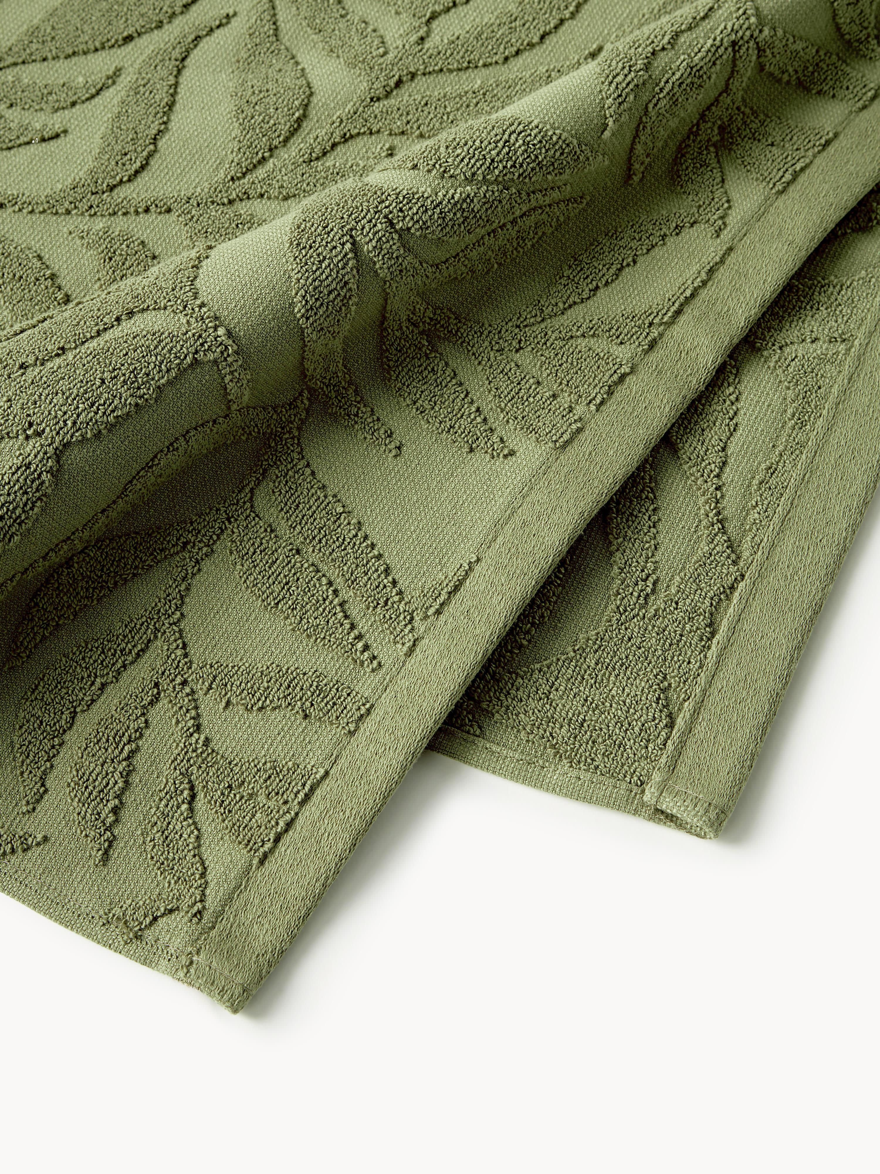 High-Low handdoekenset Leaf, in verschillende setgroottes