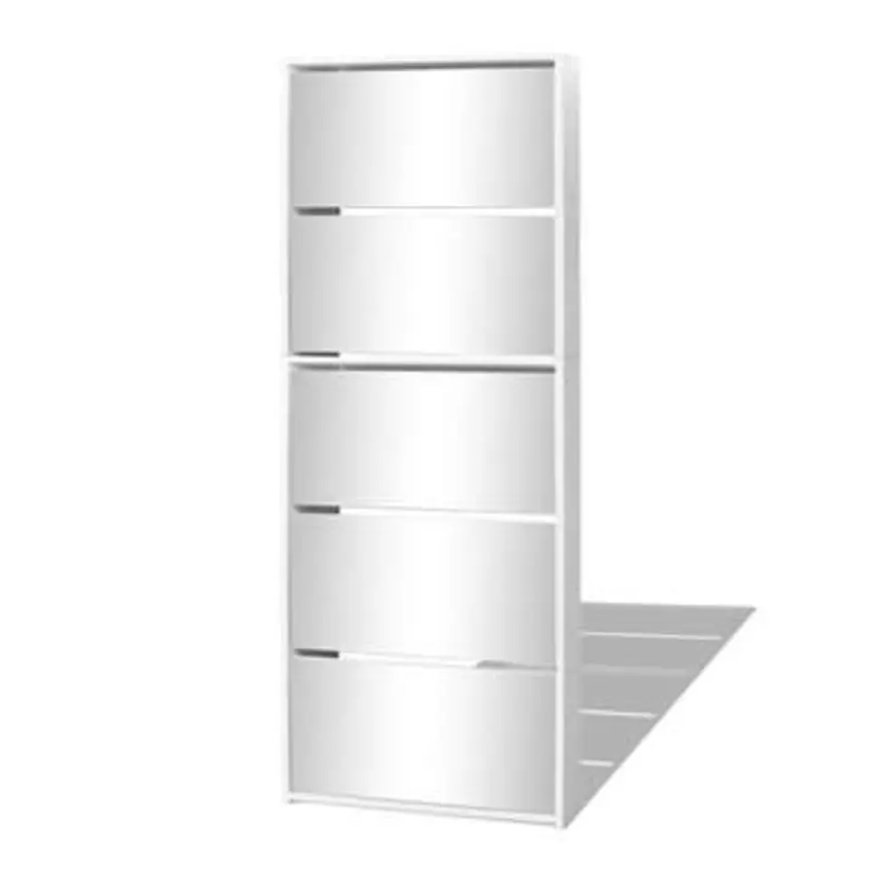 vidaXL - Schoenenkast - Wit - Bewerkt hout