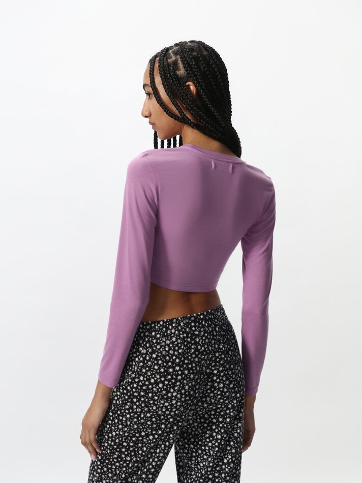 Calças fluidas com amarração - Heather Black