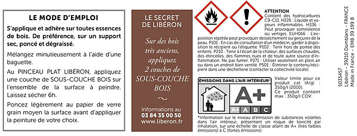 Sous-couche bois tannique intérieur Libéron 0,5L