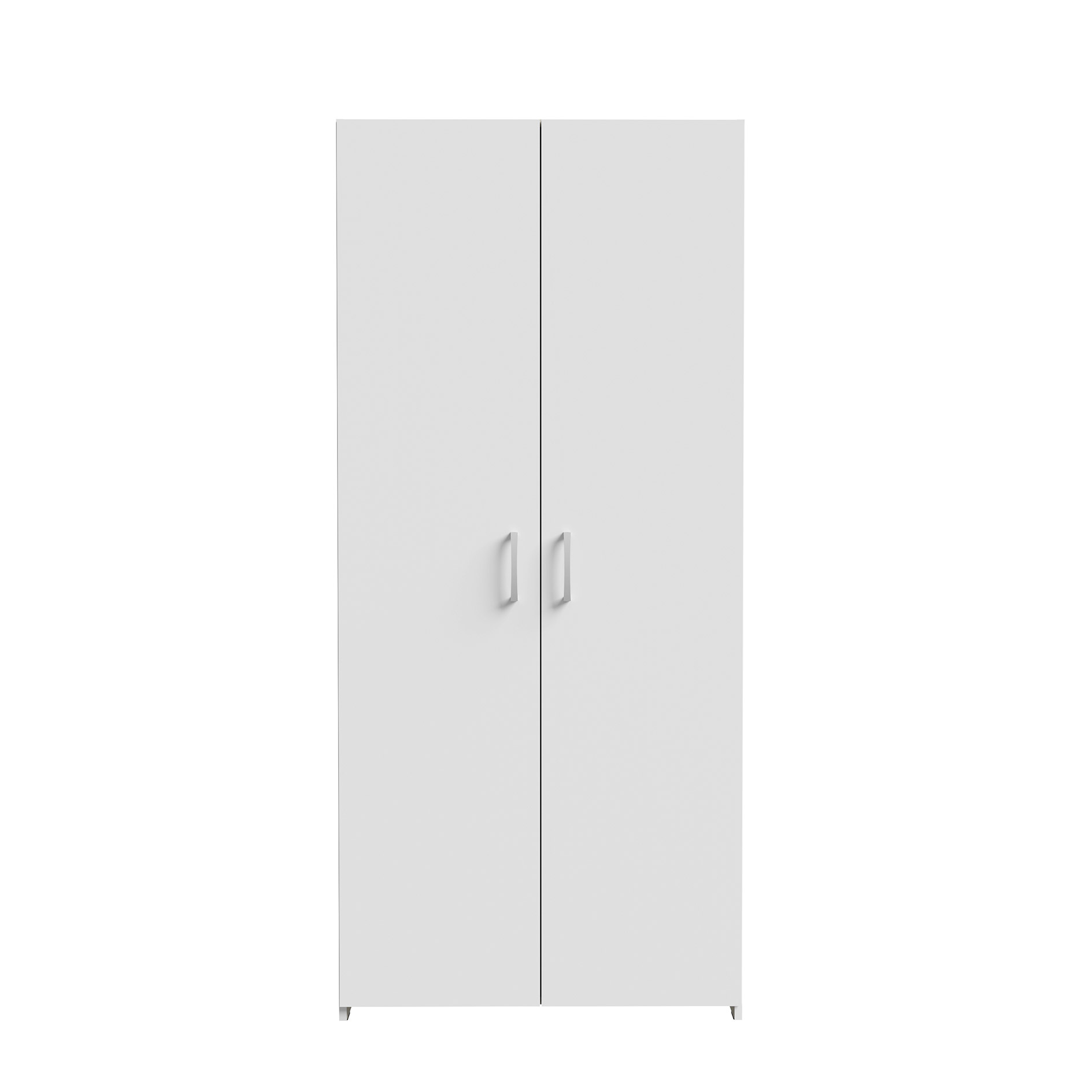 Drehtürenschrank - weiß - 2 Türen - 79,7 cm