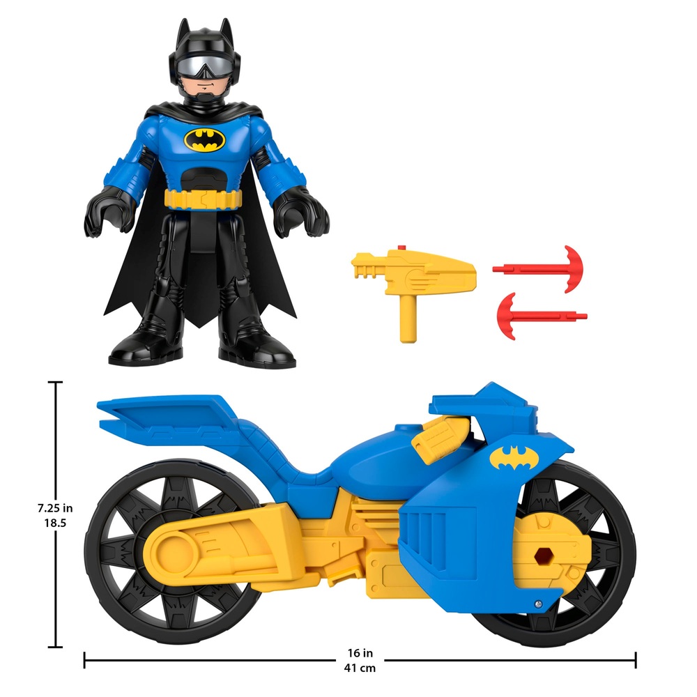 Imaginext DC Super Friends Batcycle und Batman Actionfigur XL