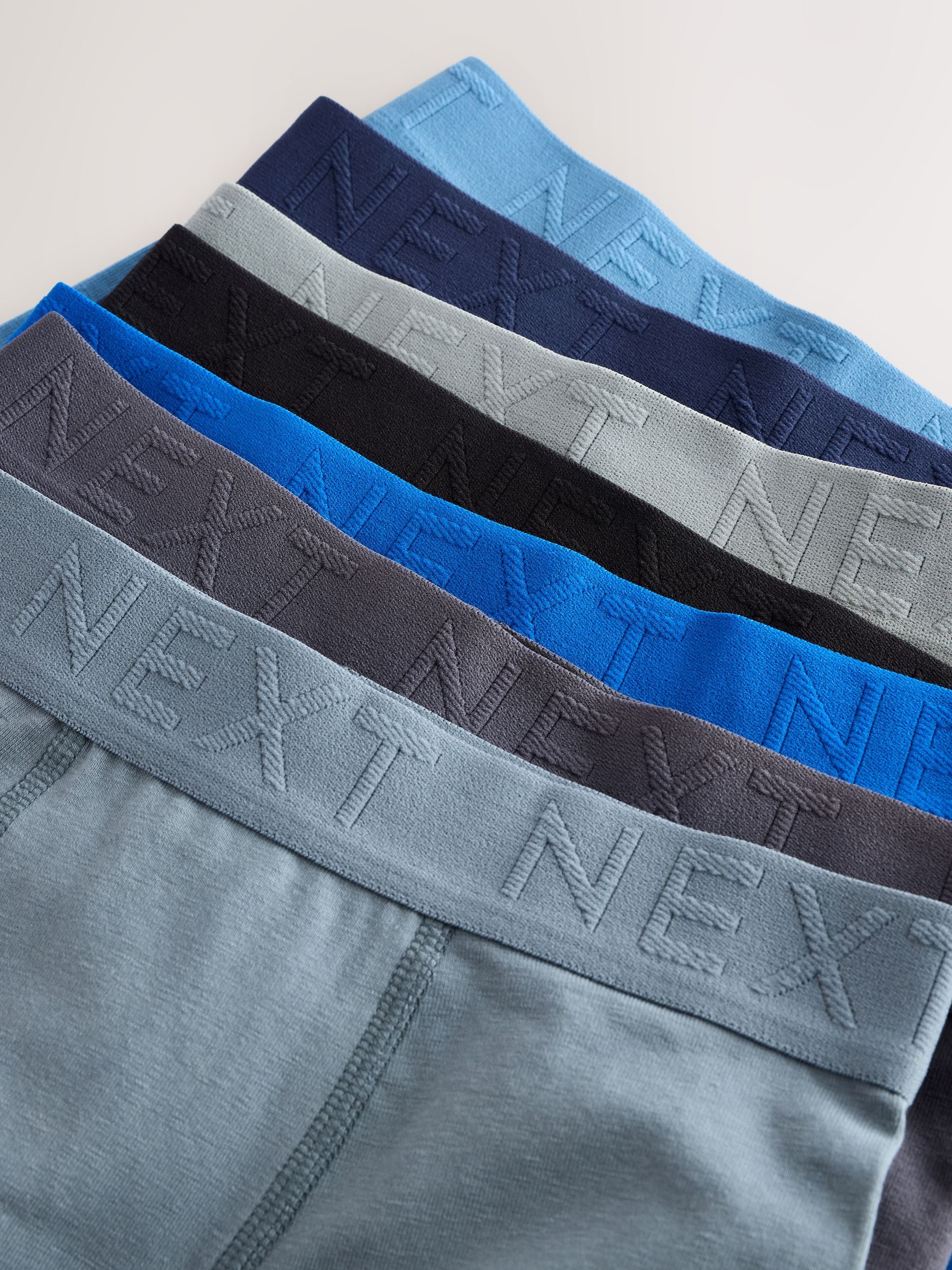 Blauw/grijs - Verpakking van 7 trunks (2-16jr)