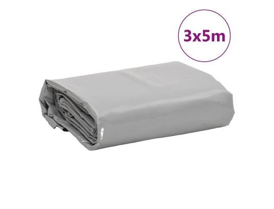 VIDAXL - Bâche gris 3x5 m 600 g/m²