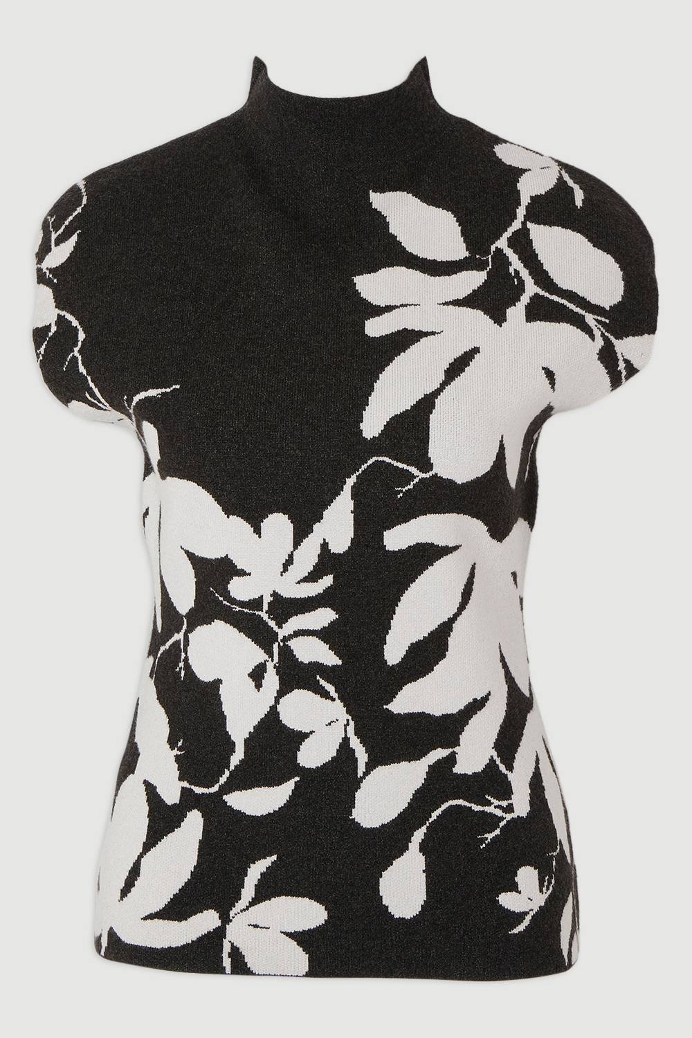 KarenMillen Haut Tricoté à Motif Floral Jacquard