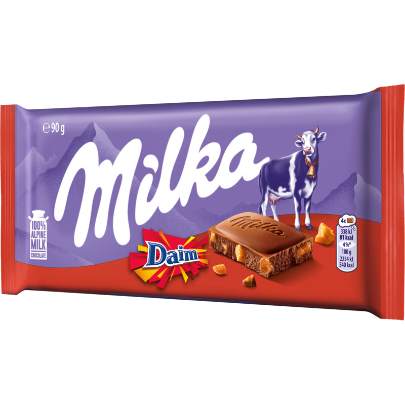 Milka Chocoladereep Daim
