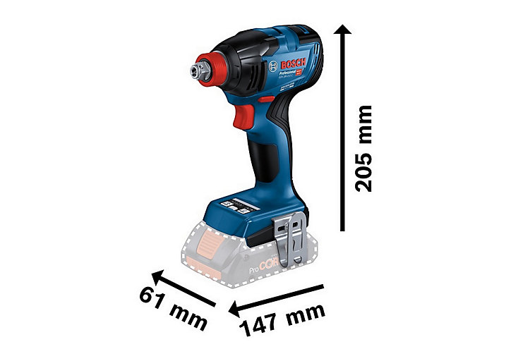 Visseuse à choc/boulonneuse sans fil Bosch Professional GDX18V 210C (sans batterie)