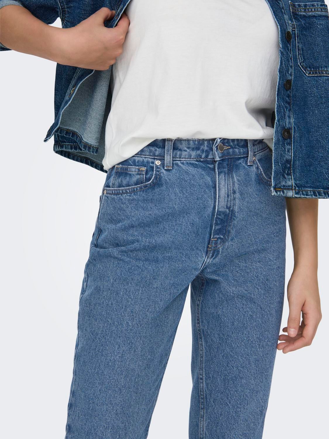 ONLJAGGER Hohe Taille Hohe Taille Jeans Medium Blue Denim