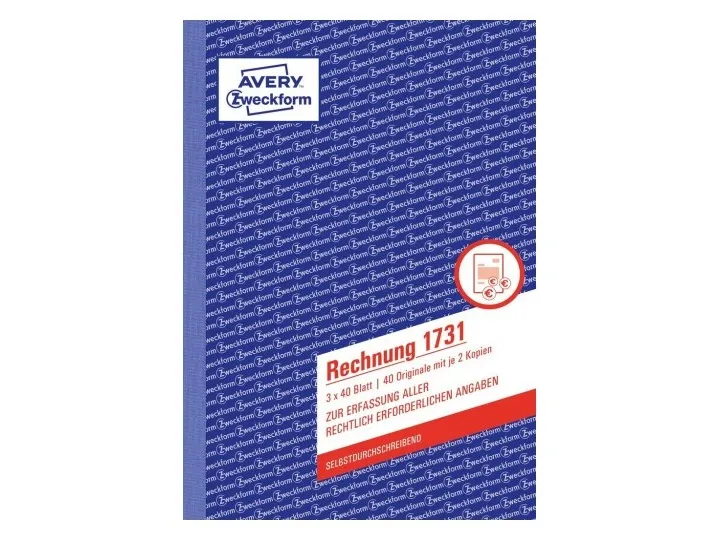 Avery Zweckform - Fakturablanket - 40 ark - A5 - triplikat - karbonfri