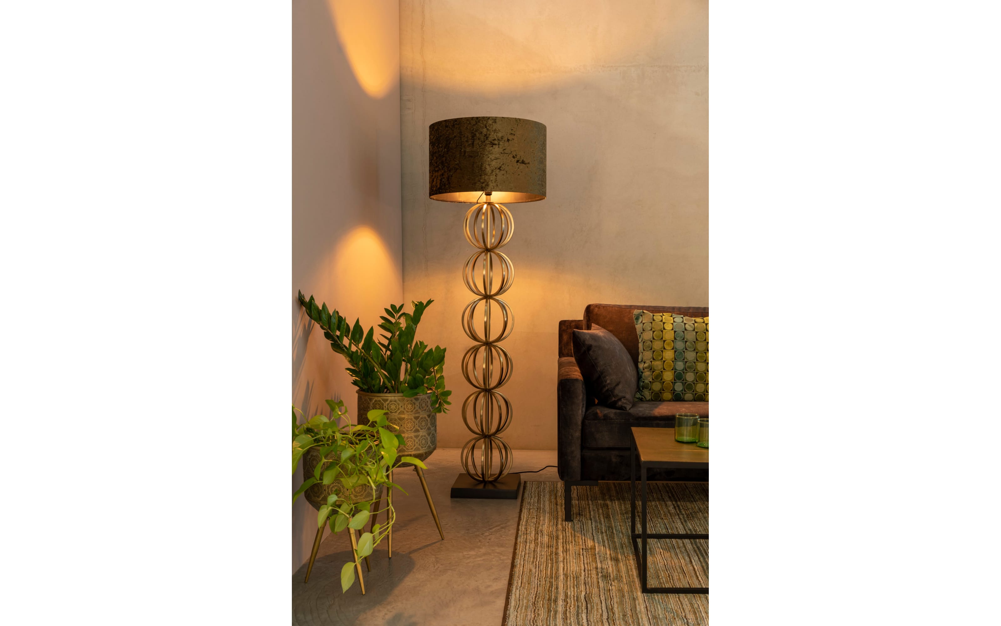 Pflanzenständer Botanique L, Eisen, gold, 53 cm