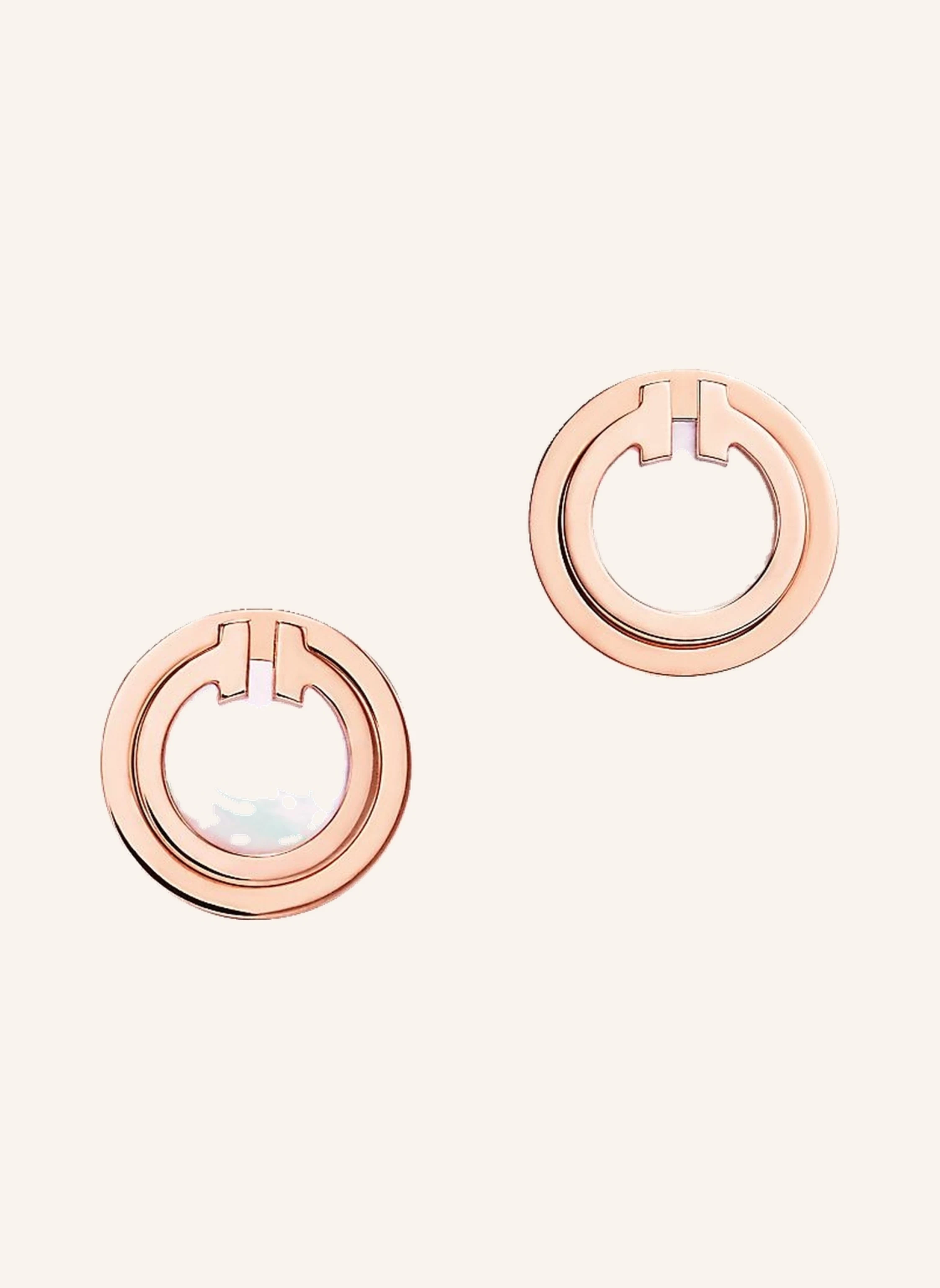 TIFFANY & Co. Tiffany T Circle OHRRINGE aus 18 Karat Roségold mit Perlmutt