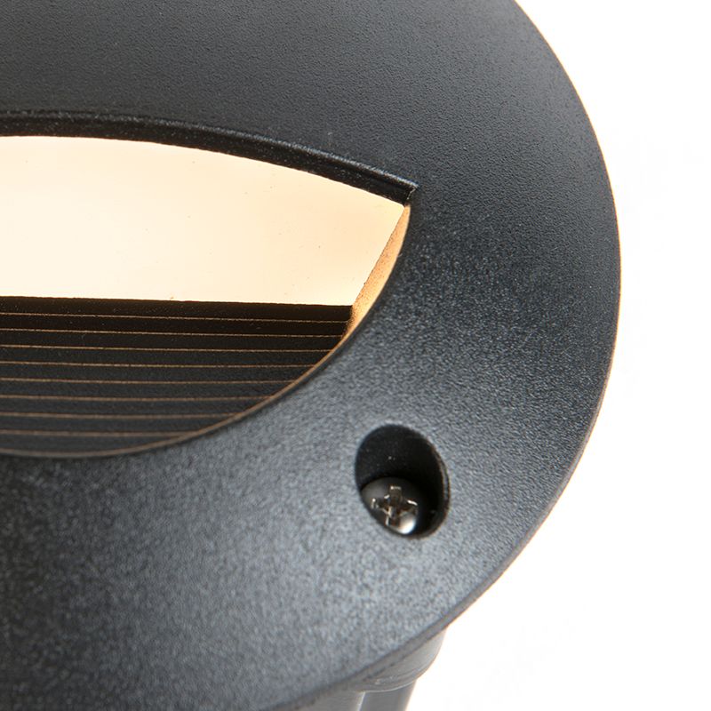 Moderne buiten wandspot zwart incl. LED IP65 - Leti