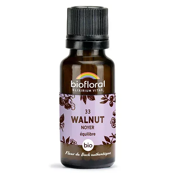 Biofloral 33 Grânulos de Noz, Florais de Bach Orgânicos, 19,5g
