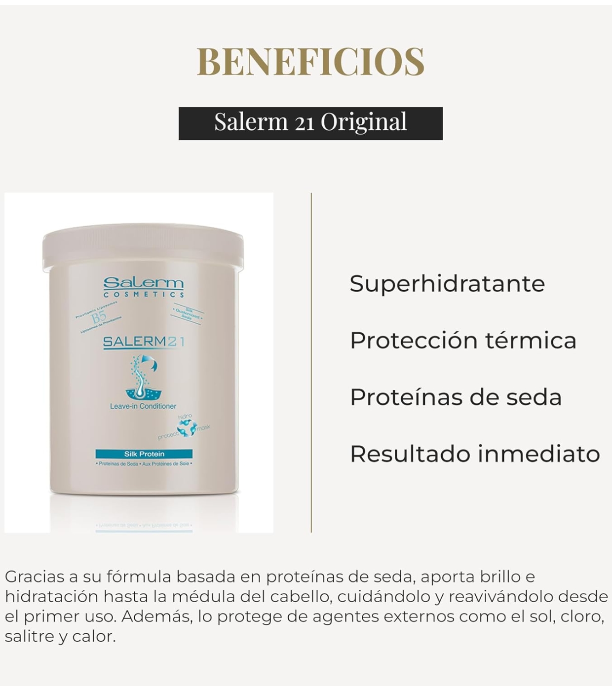 Salerm - *Salerm 21* - Máscara condicionadora Leave-in Silk Protein