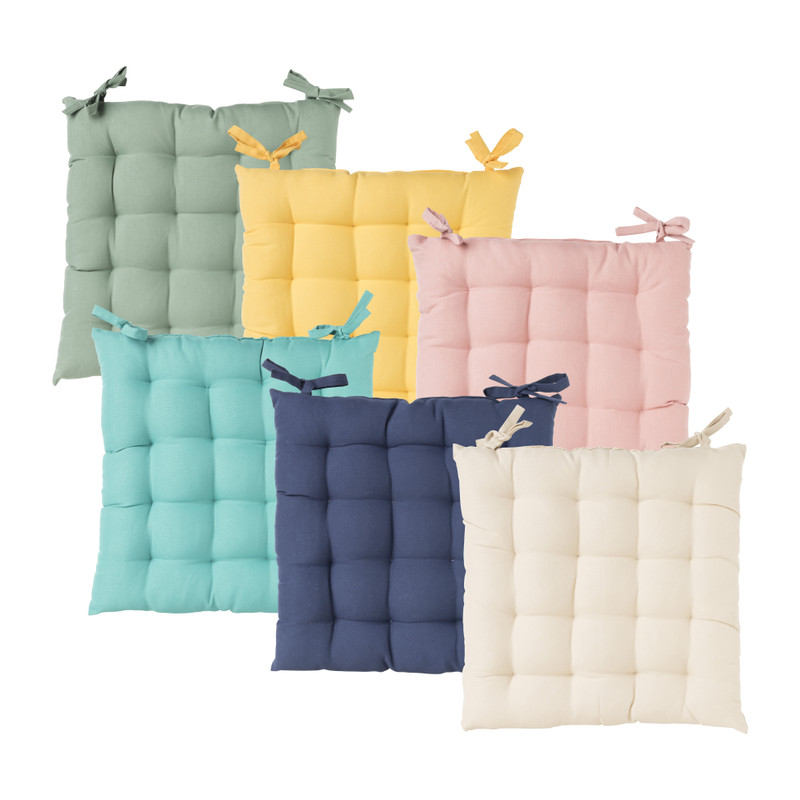 Zitkussen aqua blauw - polyester - 40x40 cm