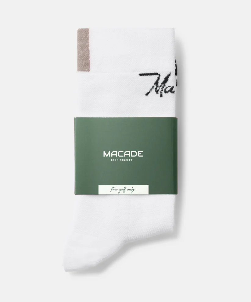 Macade Signature Crew Sock White