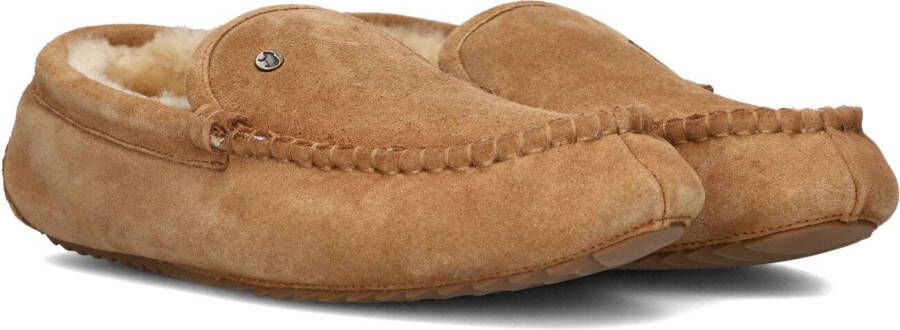 WARMBAT Pantoffels Heren Earlwood Maat: 41 Materiaal: Suède Kleur: Cognac