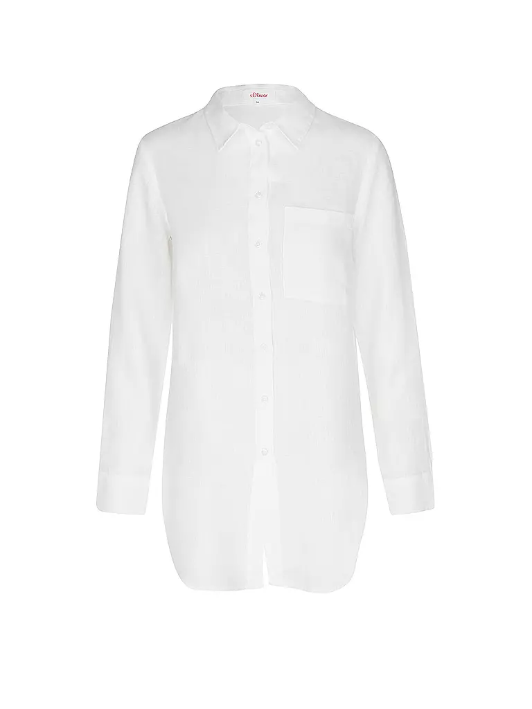 S.OLIVER Leinenbluse weiss