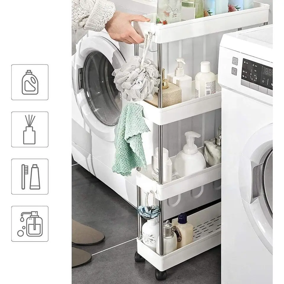 Keuken trolley met 4 etages - Wit