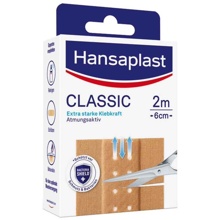 Hansaplast Classic Pflaster 6 cm x 2 m, 1 St