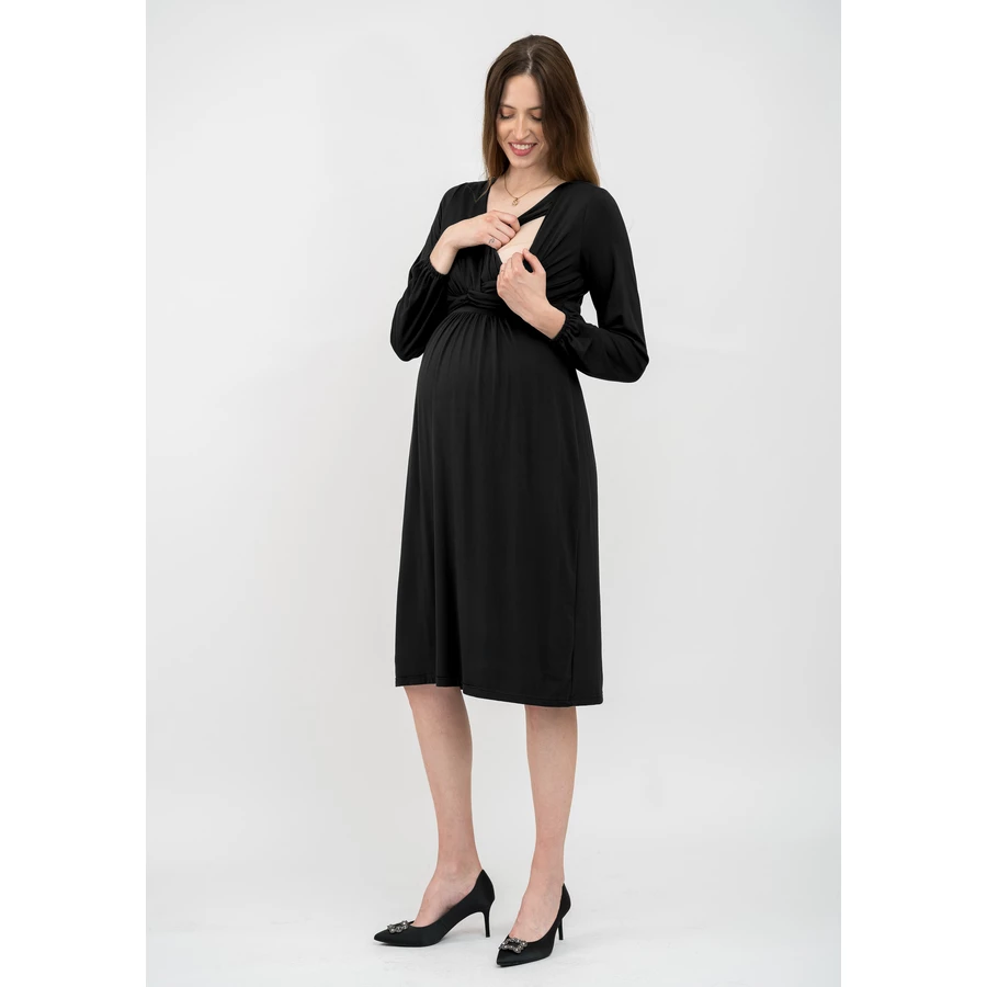 Cool Mama Umstands- und Stillkleid 2 in 1 SCHWARZ