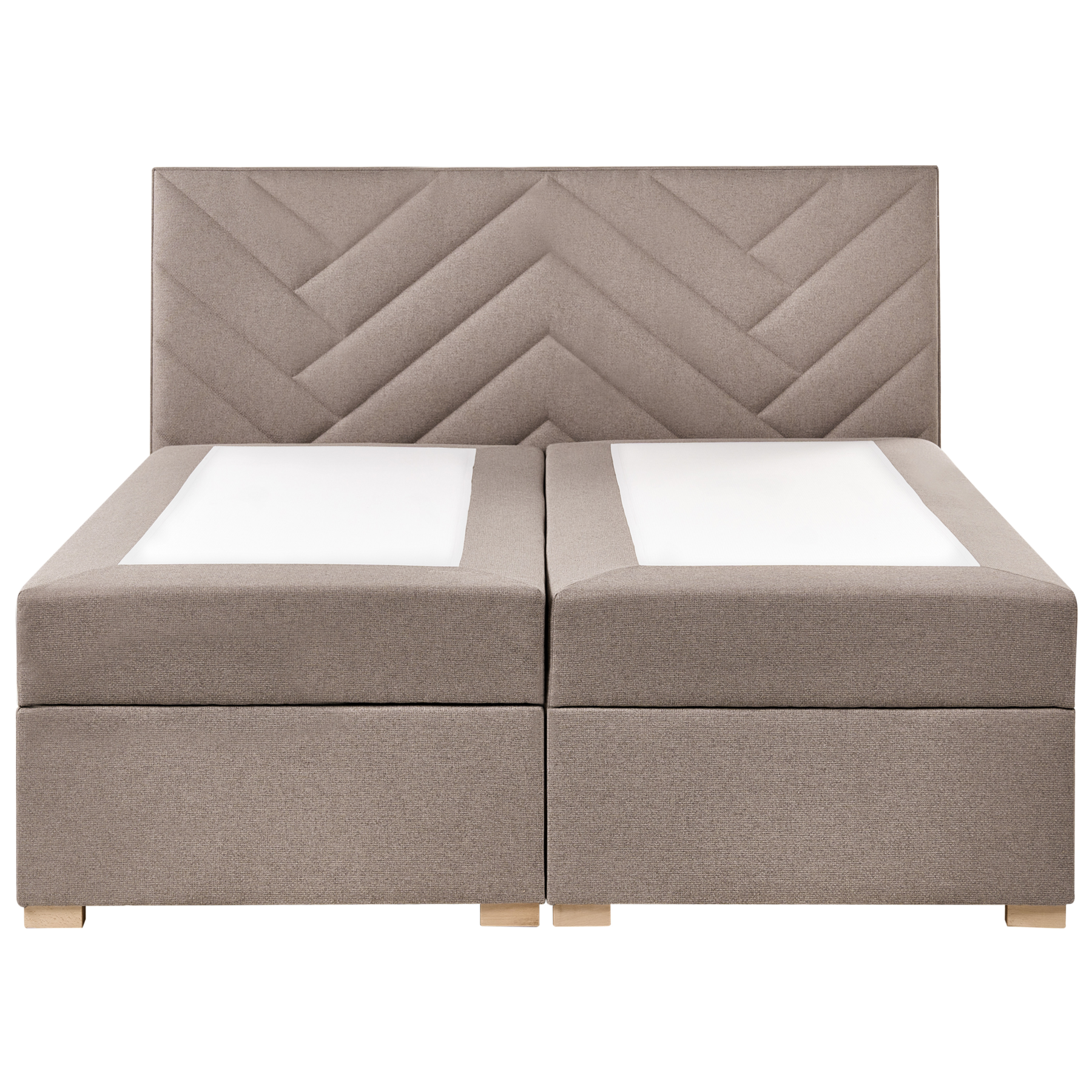 Beliani - ESQUIRE - Boxspringbed - Taupe - 160 x 200 cm - Polyester