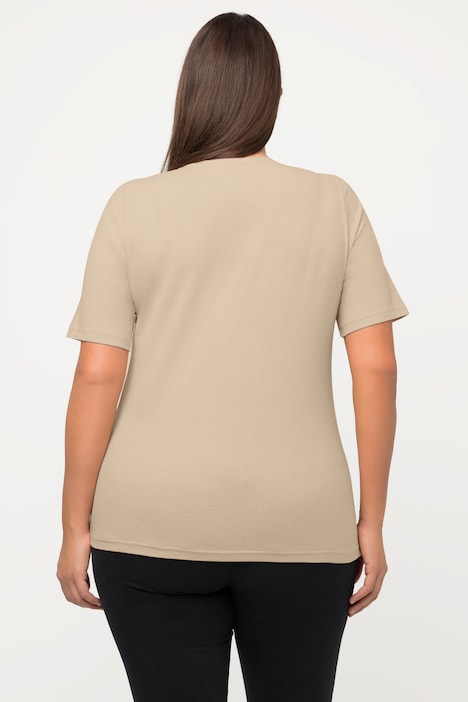 T-Shirt, PURE, V-Ausschnitt, Halbarm, Biobaumwolle