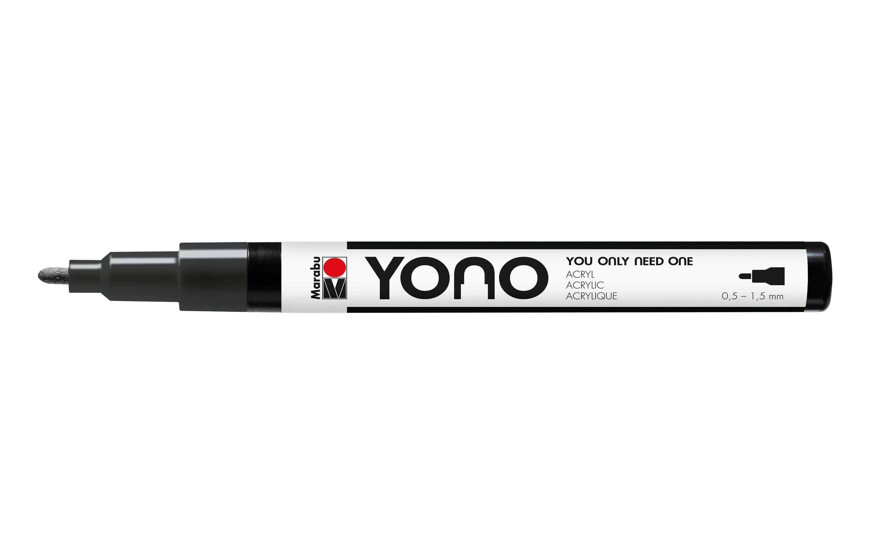 Acrylmarker YONO 0.5 - 1.5 mm SchwarzAcrylstift für alle Fälle