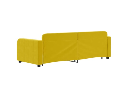 VIDAXL - Lit de jour avec lit gigogne jaune 80x200 cm velours