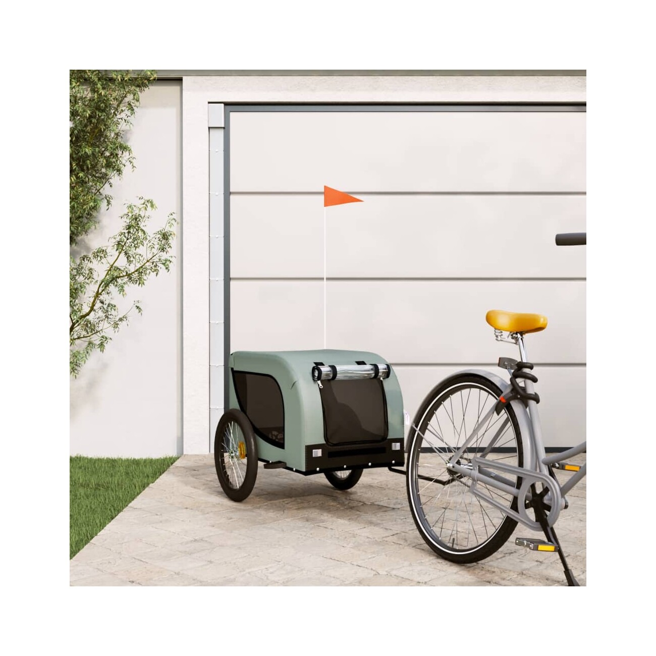 VidaXL Fahrradanhänger 133x69x73,5cm (L x B x H) grau