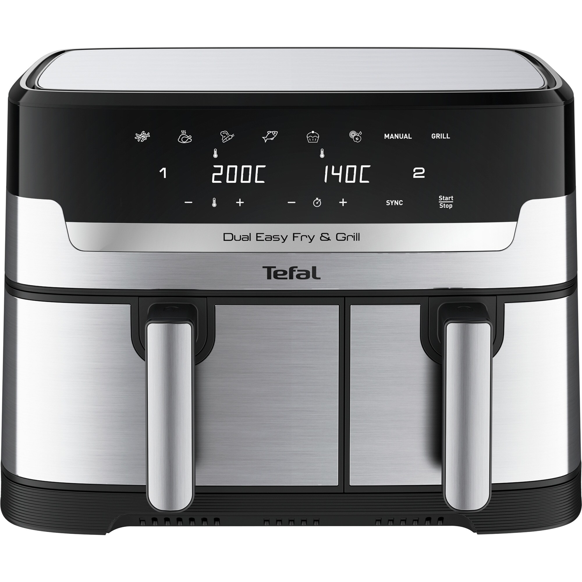 Tefal Heißluftfritteuse Doppel-Heißluftfritteuse Dual Easy Fry & Grill