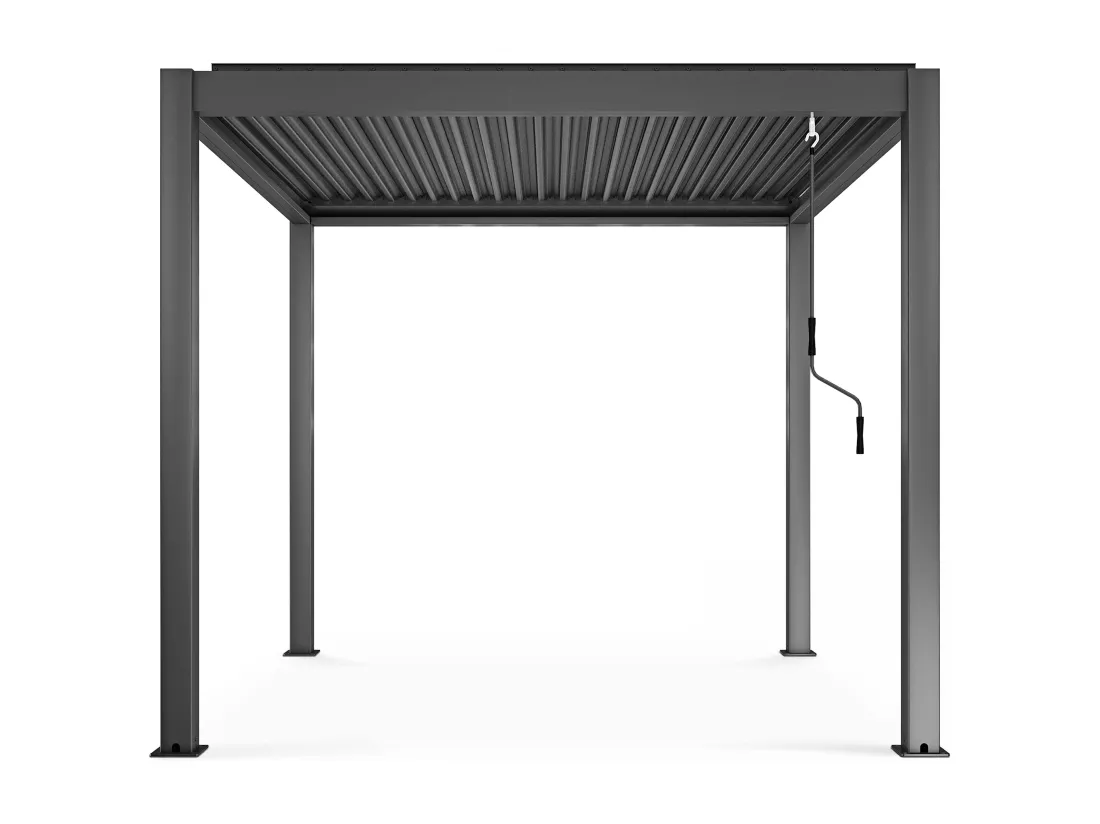 Pergola bioclimatique autoportée 3x3m et 1 Store 2,66 X 2,34 m