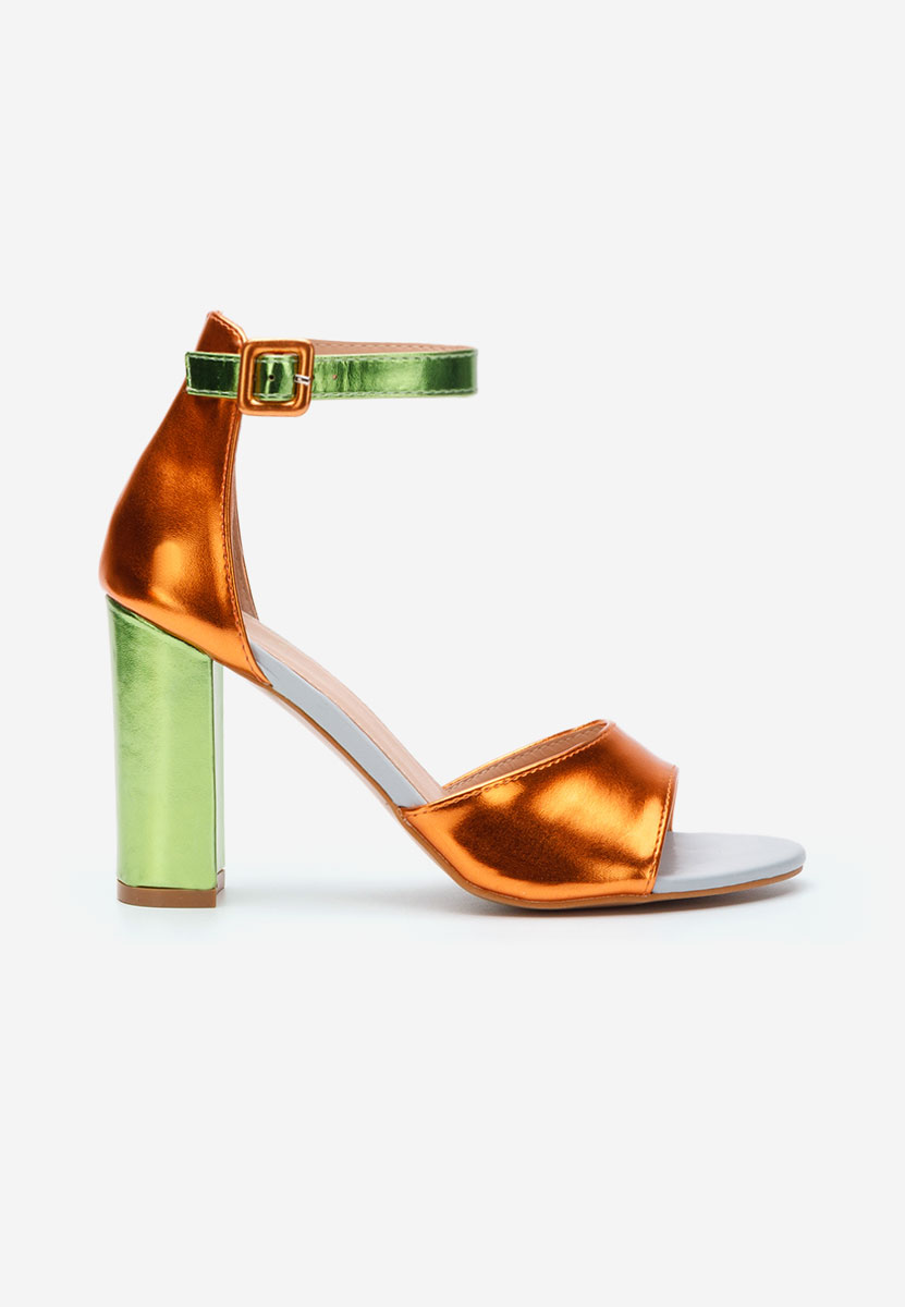 Sandales femme à talon multicolores Zandra V5