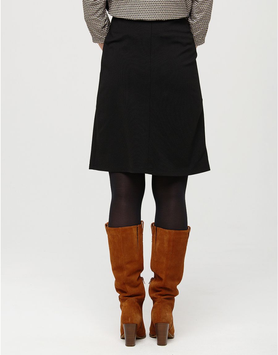 Jupe maille milano noire