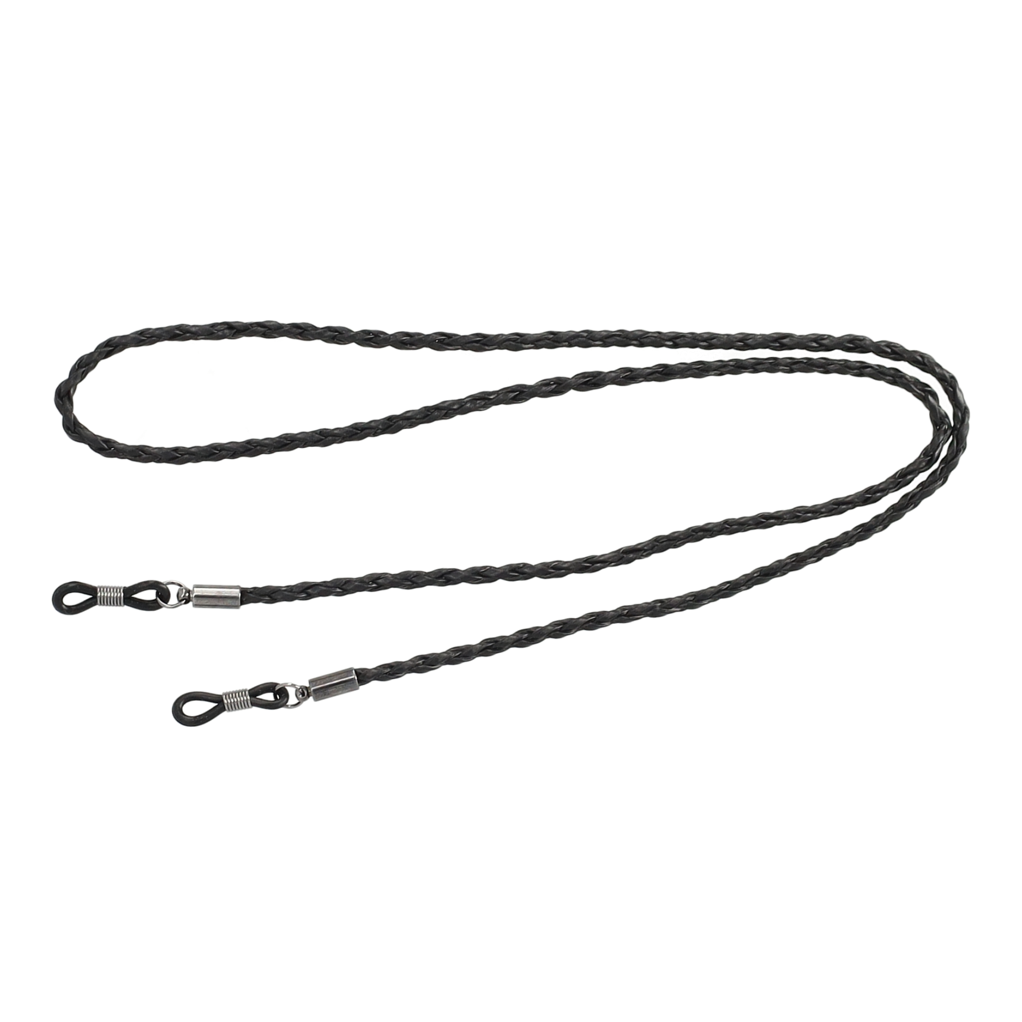 (70cm) Eyewear Halter Brillenkette Sonnenbrillenband Leder Nackenkordel - Schwarz