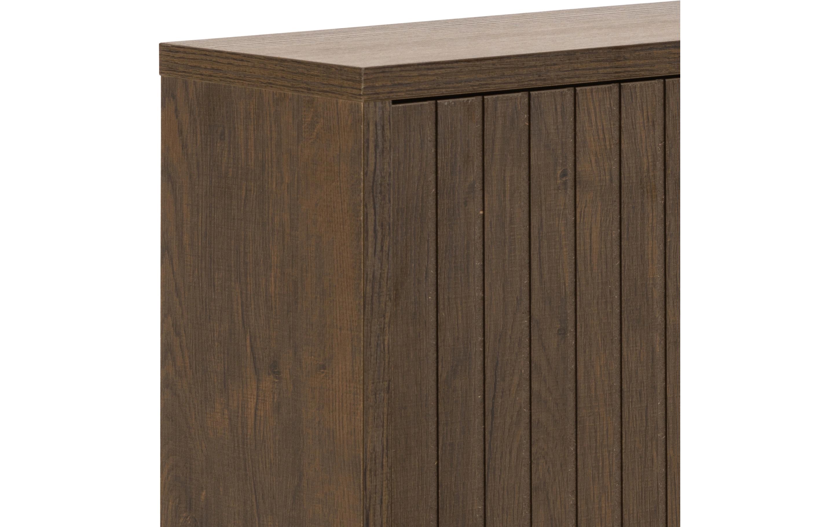 Schuhschrank Albany 71.6 x 43 cm, Dunkelbraun<br>Schuhablage mit Lamellenfront