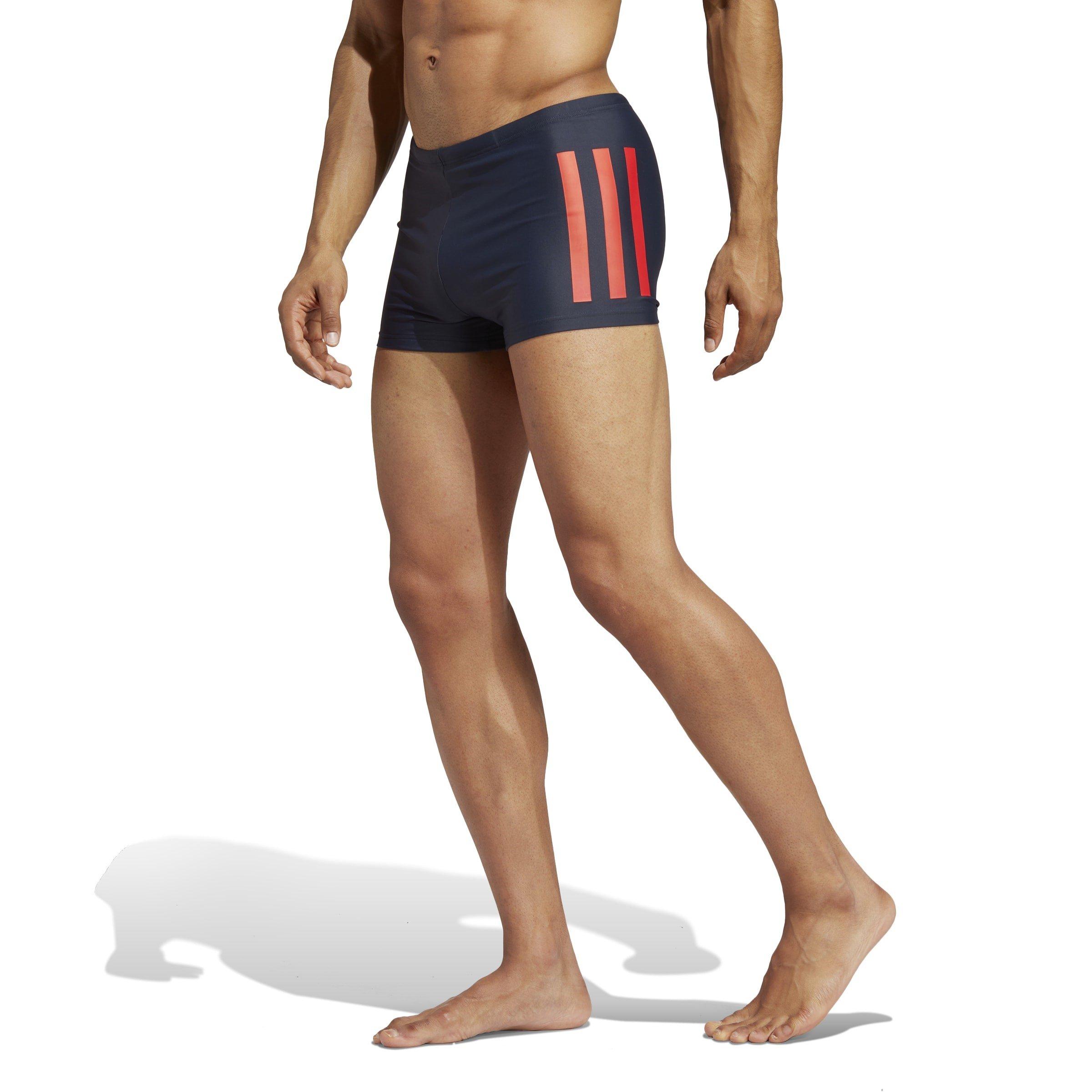 adidas Bold 3 Stripe Boxer Swim Shorts