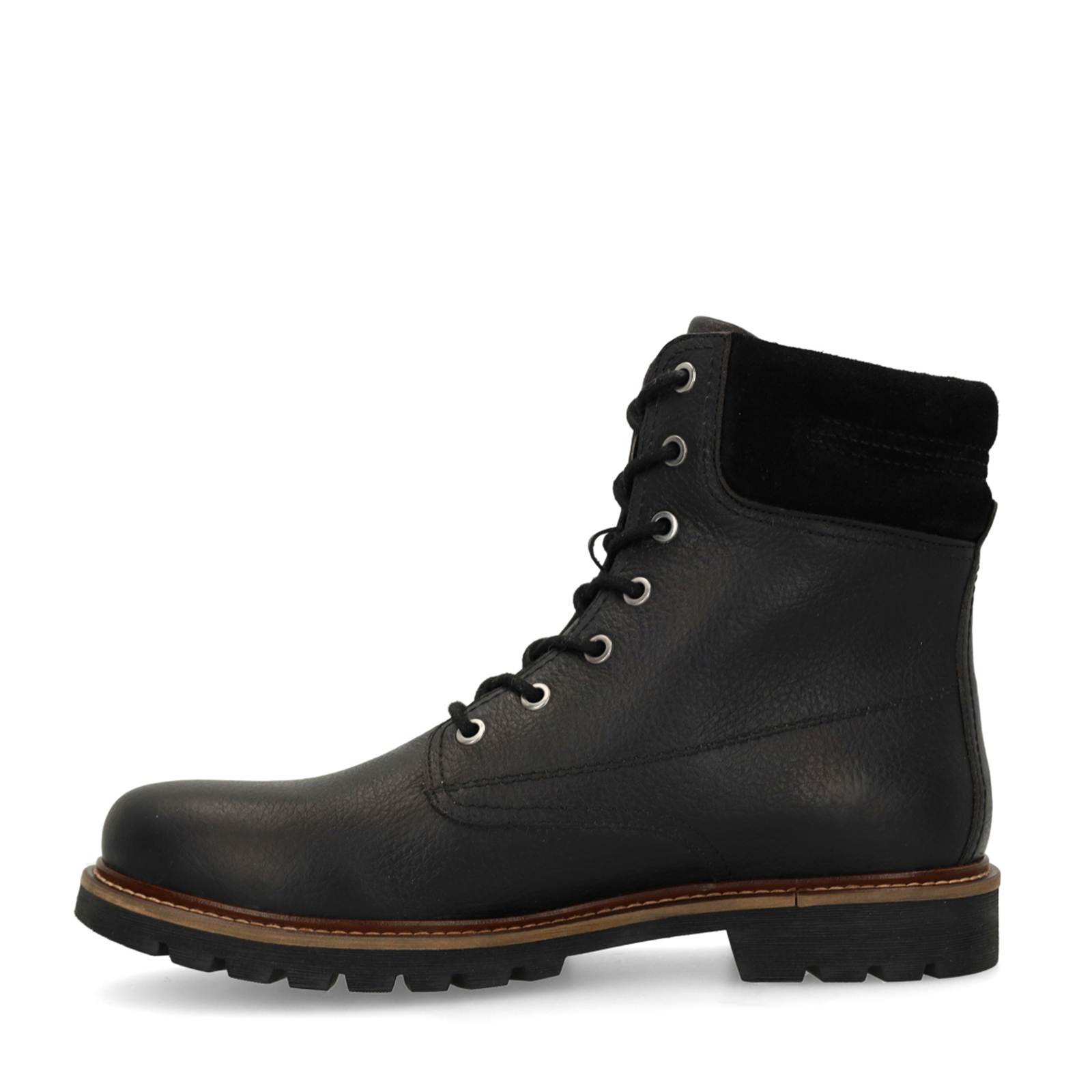 Zwarte leren veterboots