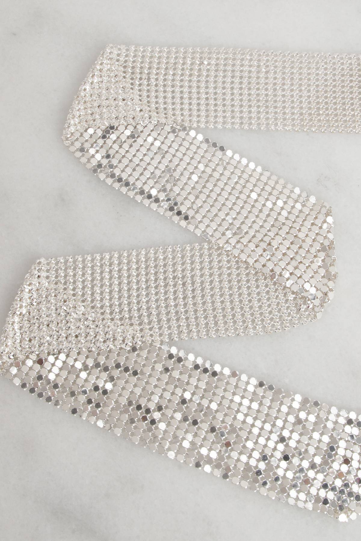 KarenMillen Collier Écharpe Maille Métallique