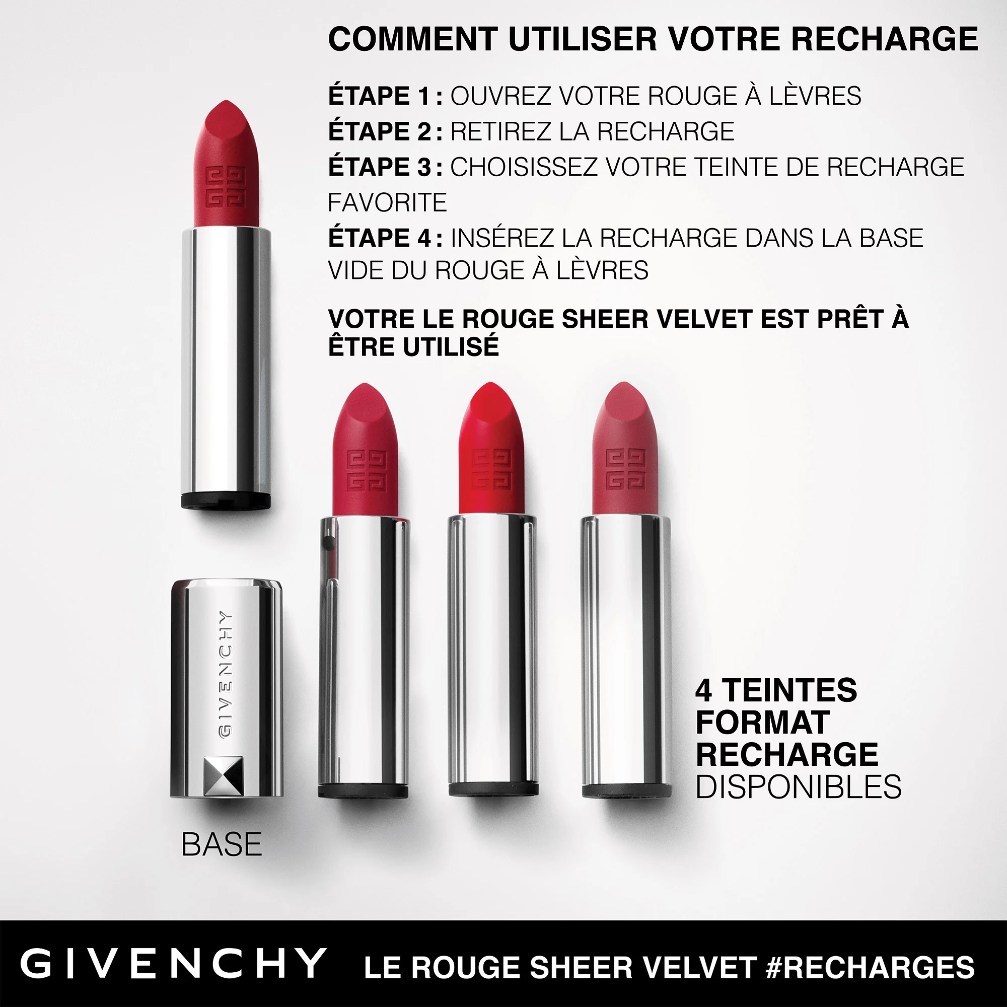Le Rouge Sheer Velvet - Rouge à Lèvres mat effet floutant recharge |- Rouge Infusé