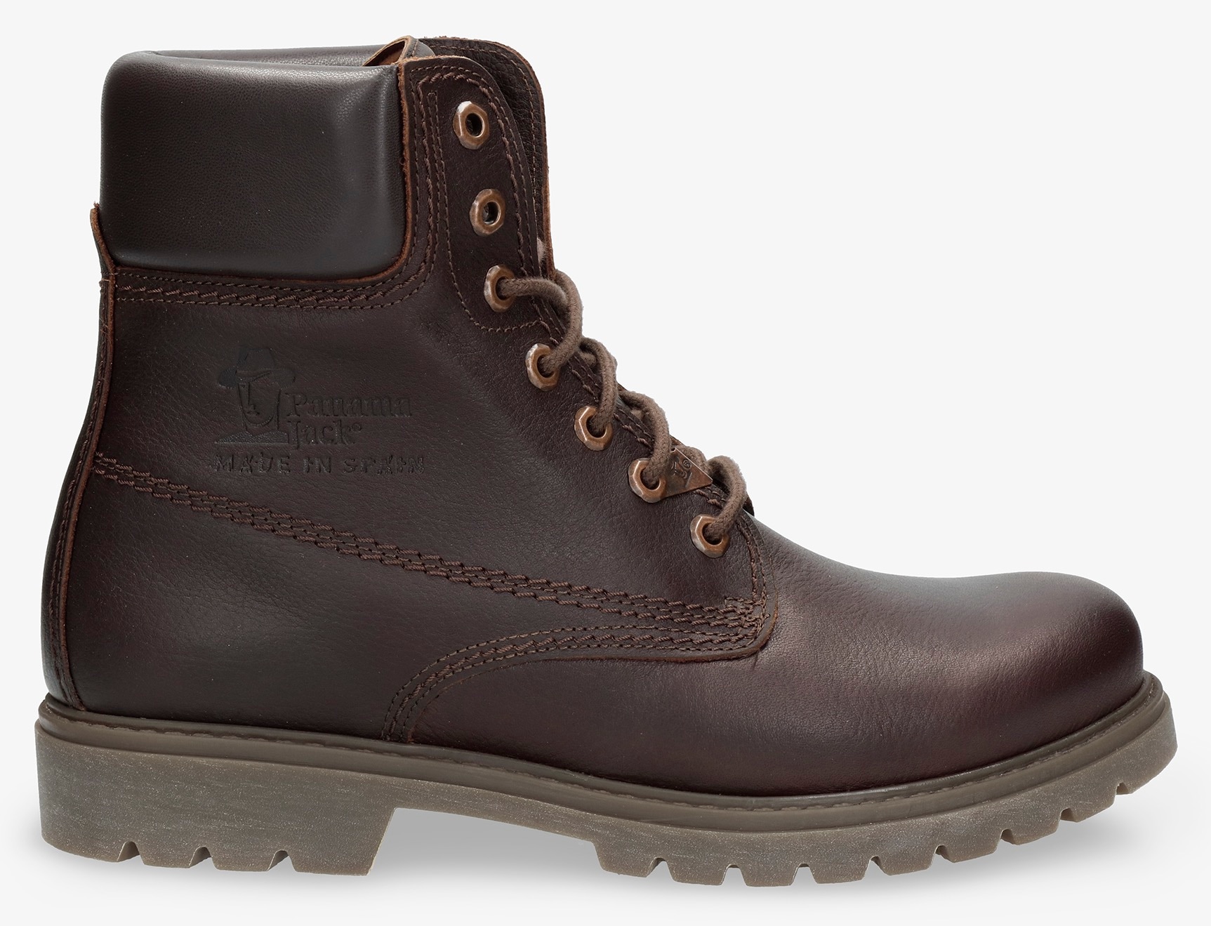 Panama Jack Schnürboots  , Blockabsatz, Schnürstiefelette, Outdoorschuh mit Ziernähten