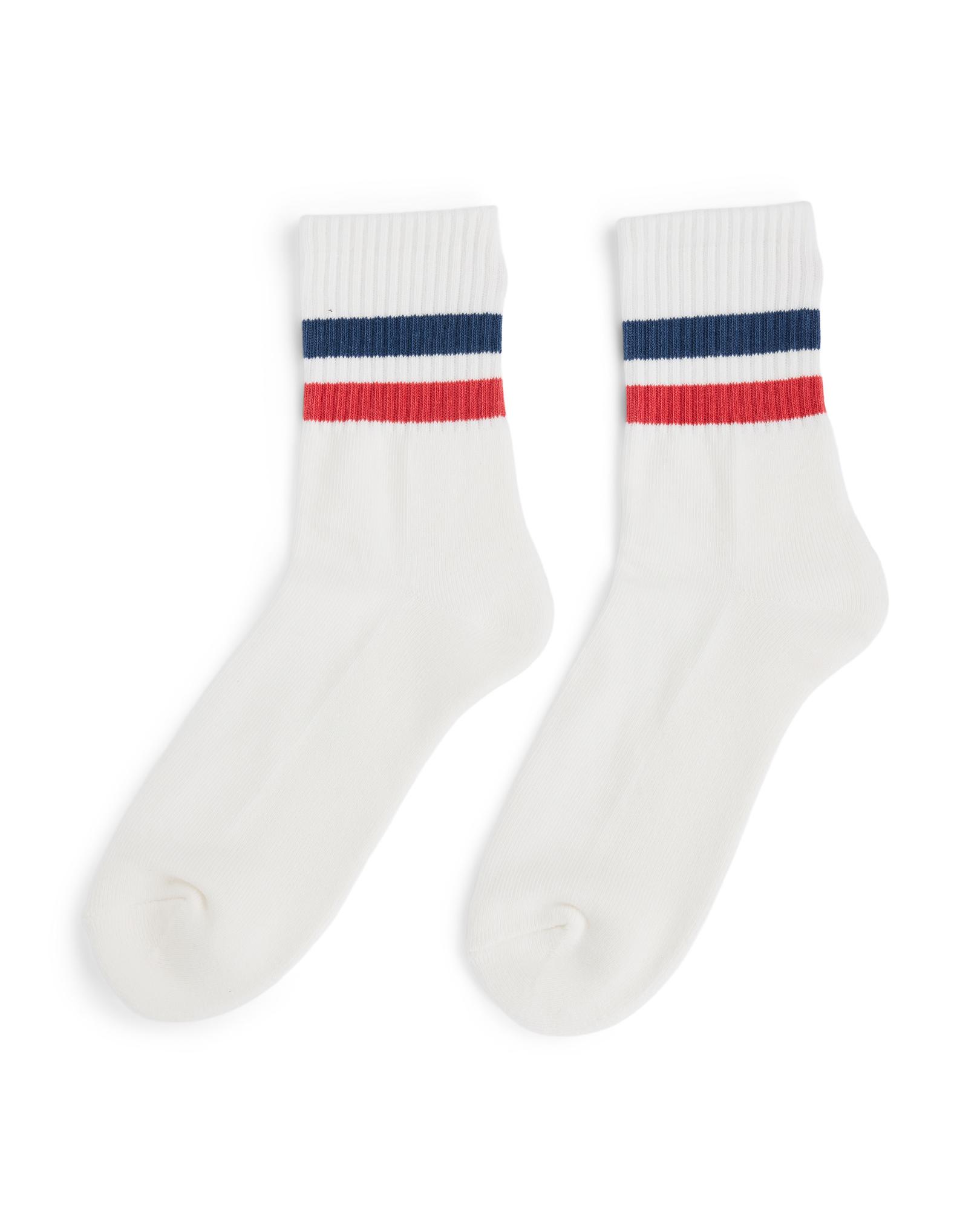 Amundsen Oslo Quarter Socks White/Red/Navy