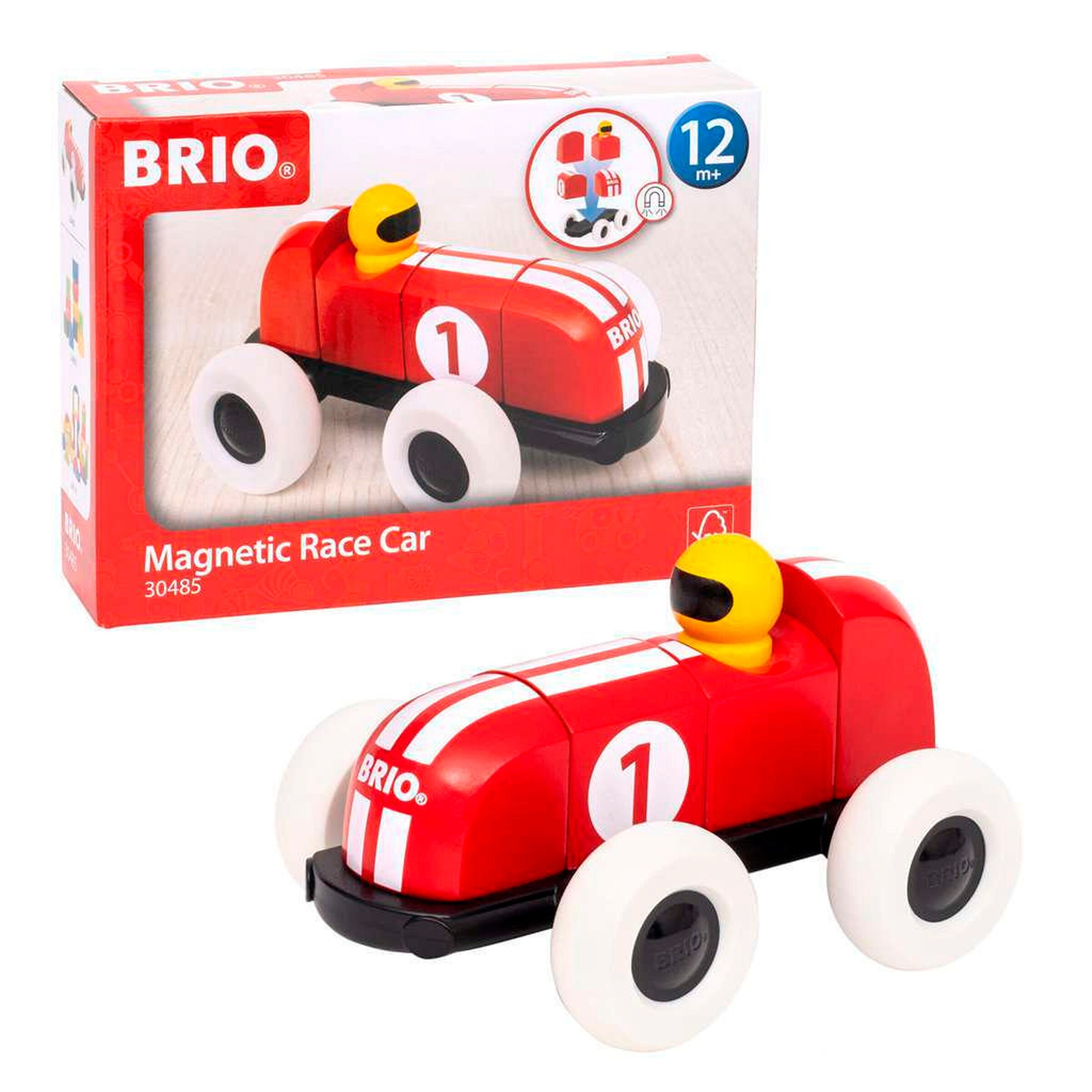 BRIO Rennwagen aus magnetischen Bausteinen